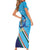 Personalised India Cricket Short Sleeve Bodycon Dress 2025 Men In Blue 3rd Champions Proud