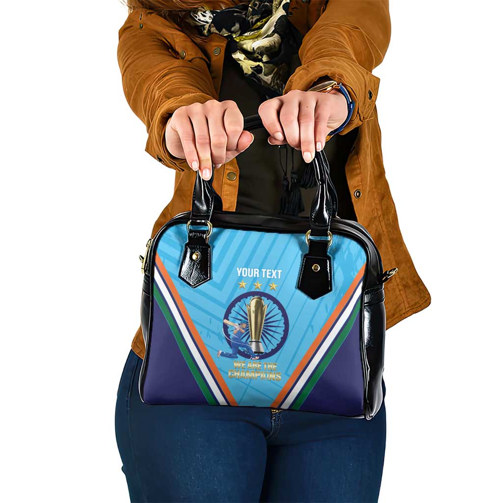 Personalised India Cricket Shoulder Handbag 2025 Men In Blue 3rd Champions Proud