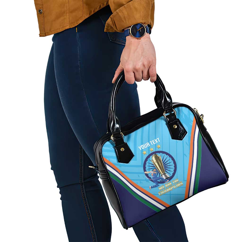 Personalised India Cricket Shoulder Handbag 2025 Men In Blue 3rd Champions Proud