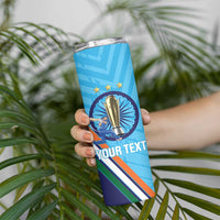 Personalised India Cricket Skinny Tumbler 2025 Men In Blue 3rd Champions Proud