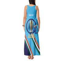 Personalised India Cricket Tank Maxi Dress 2025 Men In Blue 3rd Champions Proud
