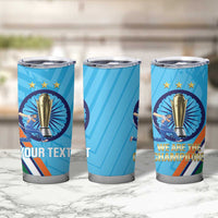 Personalised India Cricket Tumbler Cup 2025 Men In Blue 3rd Champions Proud