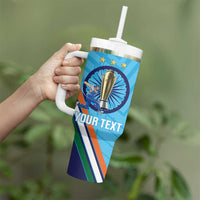 Personalised India Cricket Tumbler With Handle 2025 Men In Blue 3rd Champions Proud