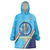 Personalised India Cricket Wearable Blanket Hoodie 2025 Men In Blue 3rd Champions Proud