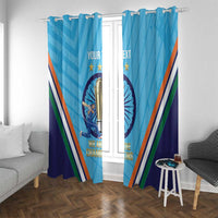 Personalised India Cricket Window Curtain 2025 Men In Blue 3rd Champions Proud