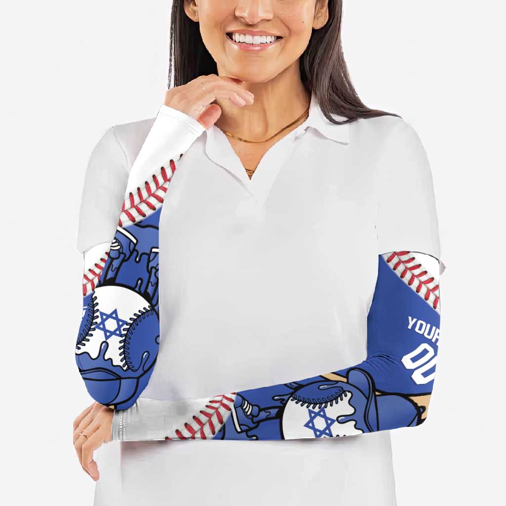 Israel 2026 Baseball Custom Arm Sleeves Go Champions Drip Style