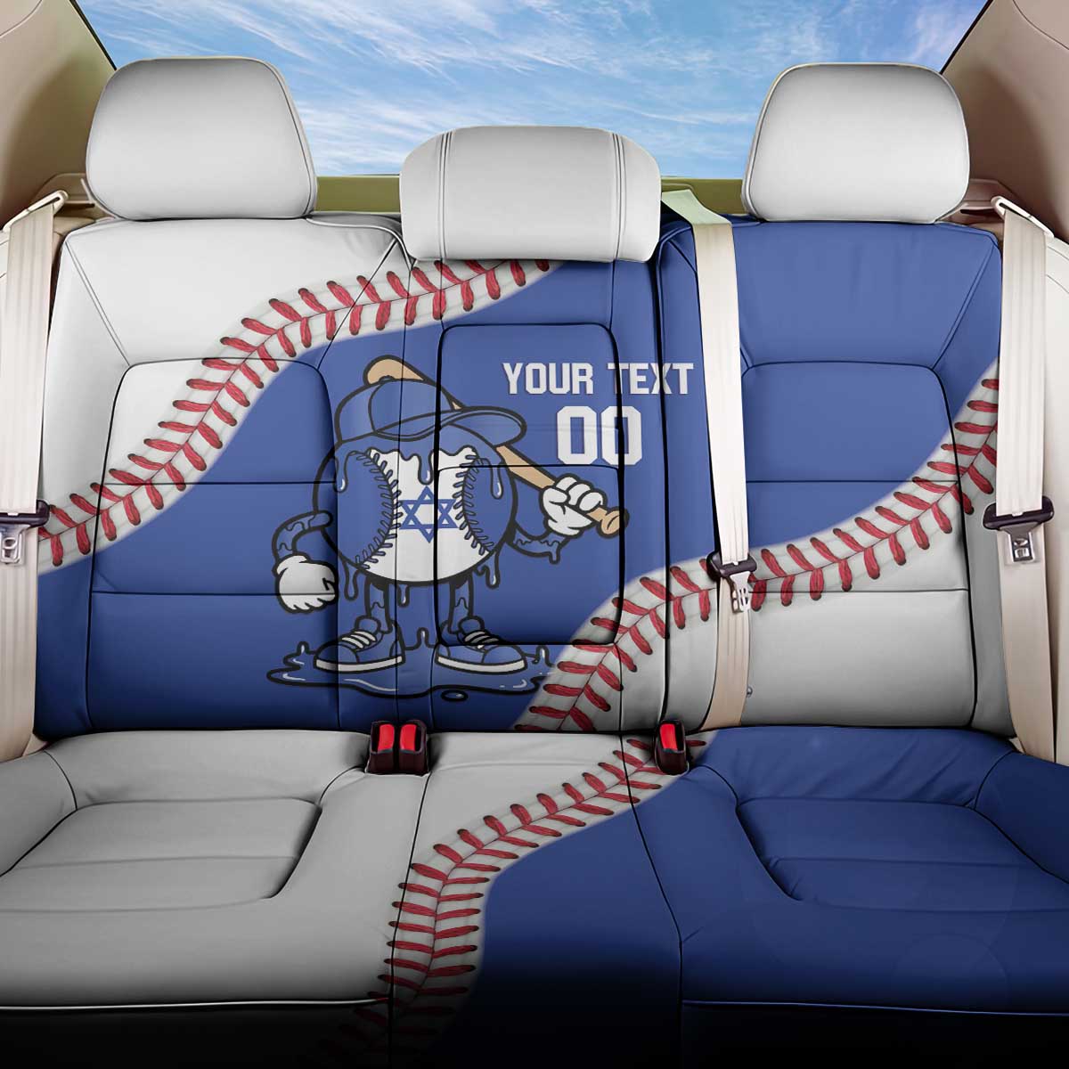 Israel 2026 Baseball Custom Back Car Seat Cover Go Champions Drip Style