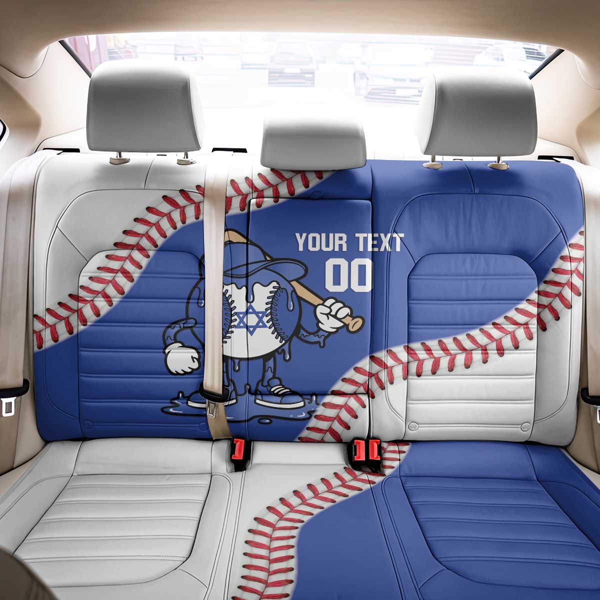 Israel 2026 Baseball Custom Back Car Seat Cover Go Champions Drip Style