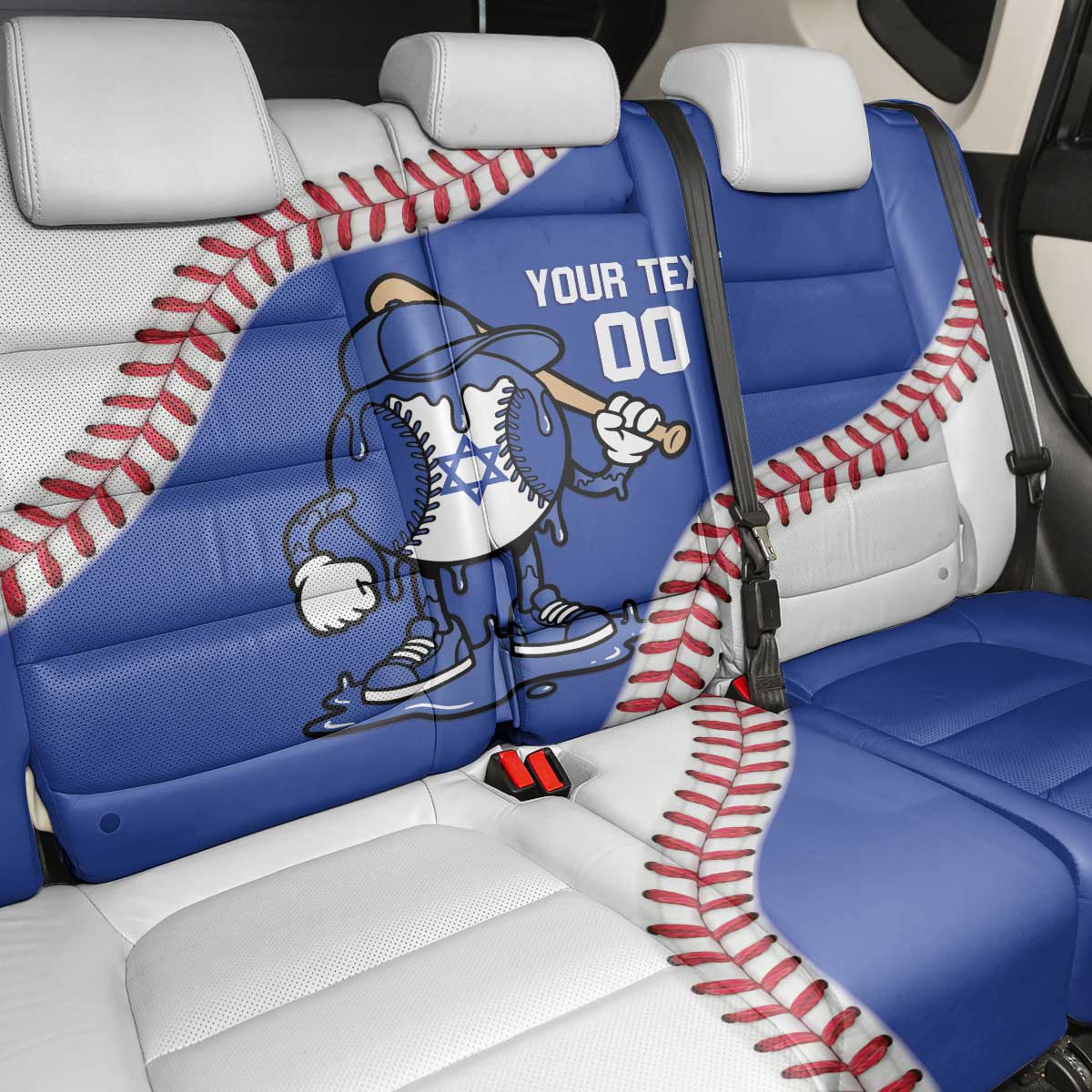 Israel 2026 Baseball Custom Back Car Seat Cover Go Champions Drip Style