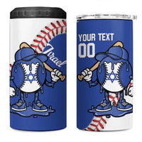 Israel 2026 Baseball Custom 4 in 1 Can Cooler Tumbler Go Champions Drip Style