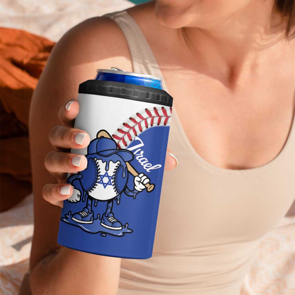 Israel 2026 Baseball Custom 4 in 1 Can Cooler Tumbler Go Champions Drip Style
