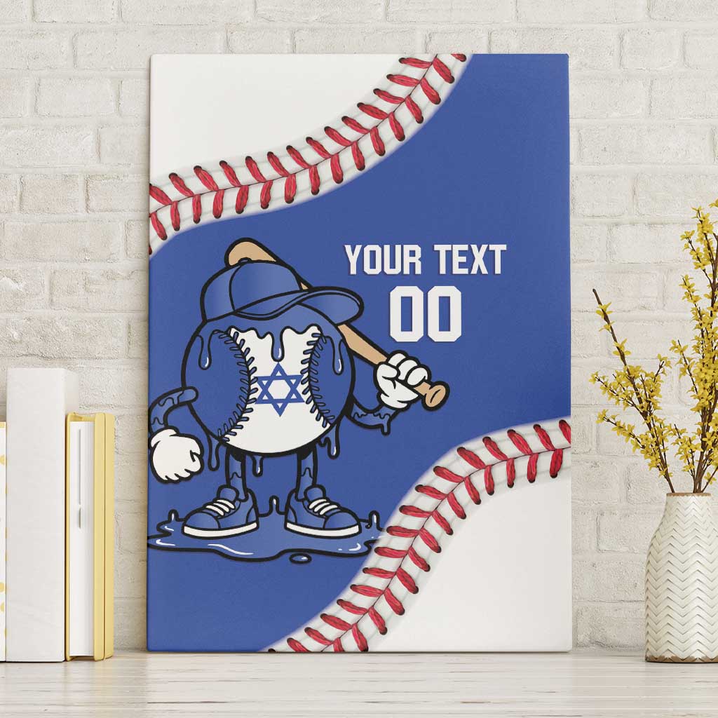 Israel 2026 Baseball Custom Canvas Wall Art Go Champions Drip Style