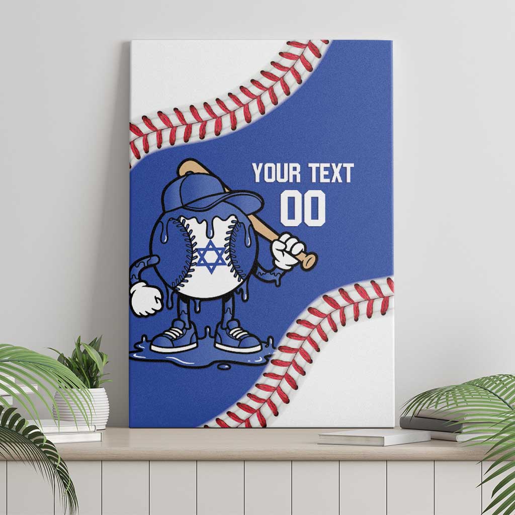 Israel 2026 Baseball Custom Canvas Wall Art Go Champions Drip Style