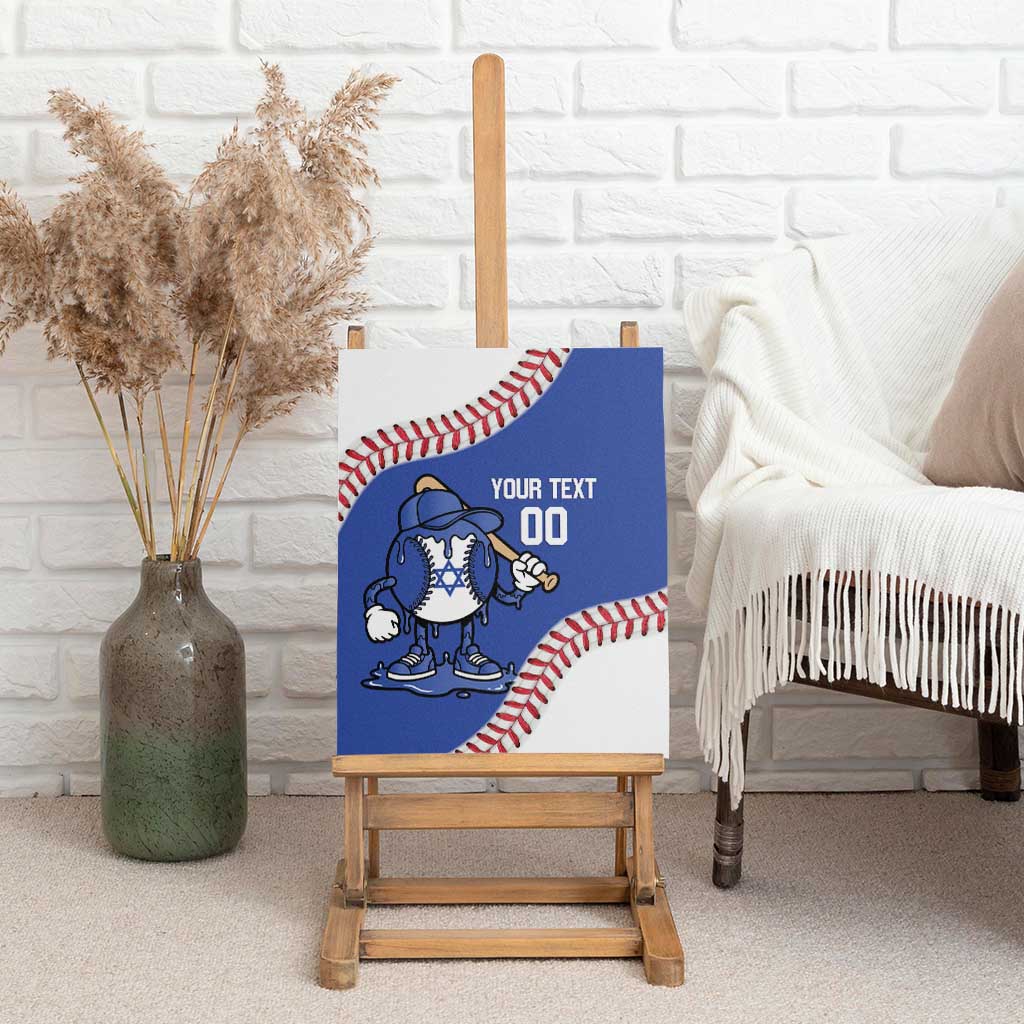 Israel 2026 Baseball Custom Canvas Wall Art Go Champions Drip Style