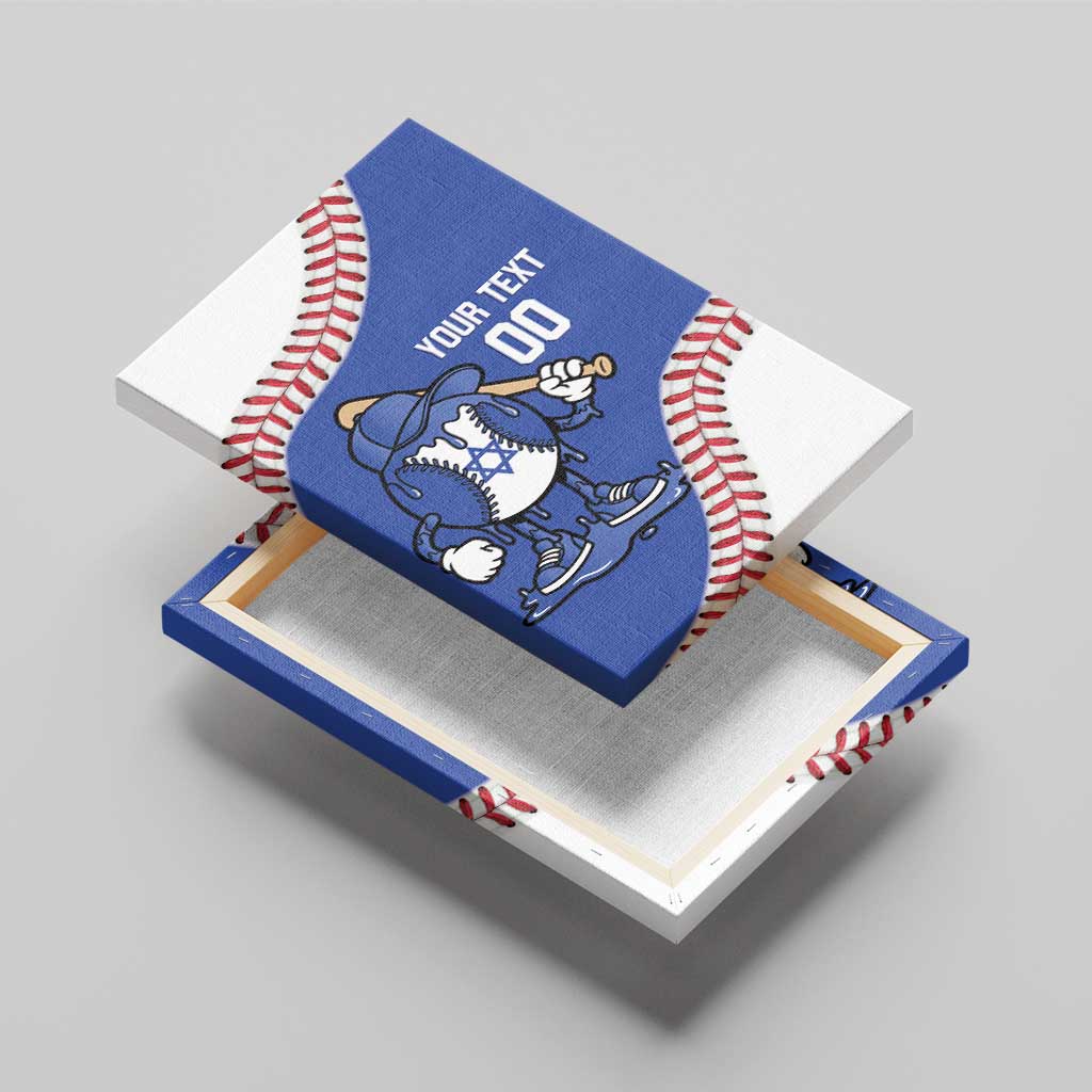 Israel 2026 Baseball Custom Canvas Wall Art Go Champions Drip Style