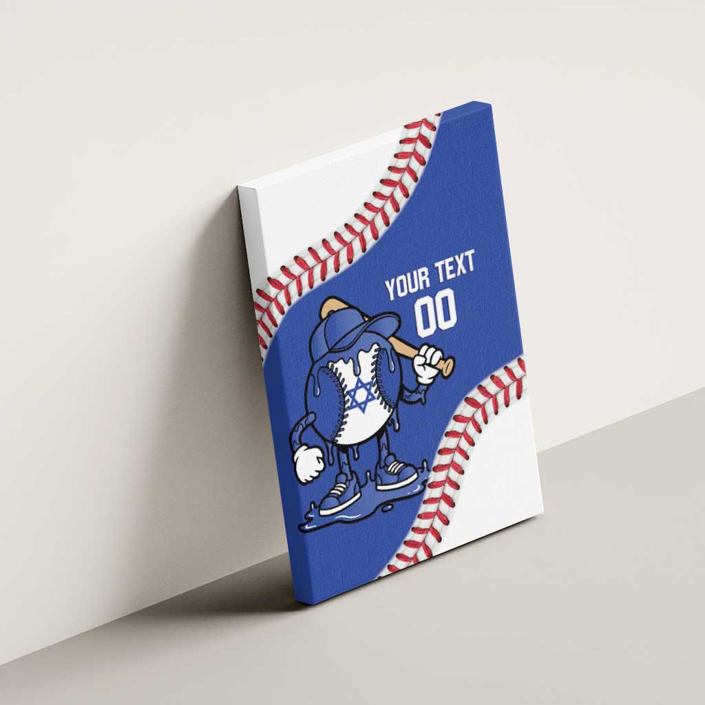 Israel 2026 Baseball Custom Canvas Wall Art Go Champions Drip Style
