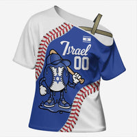 Israel 2026 Baseball Custom Cross Shoulder Shirt Go Champions Drip Style
