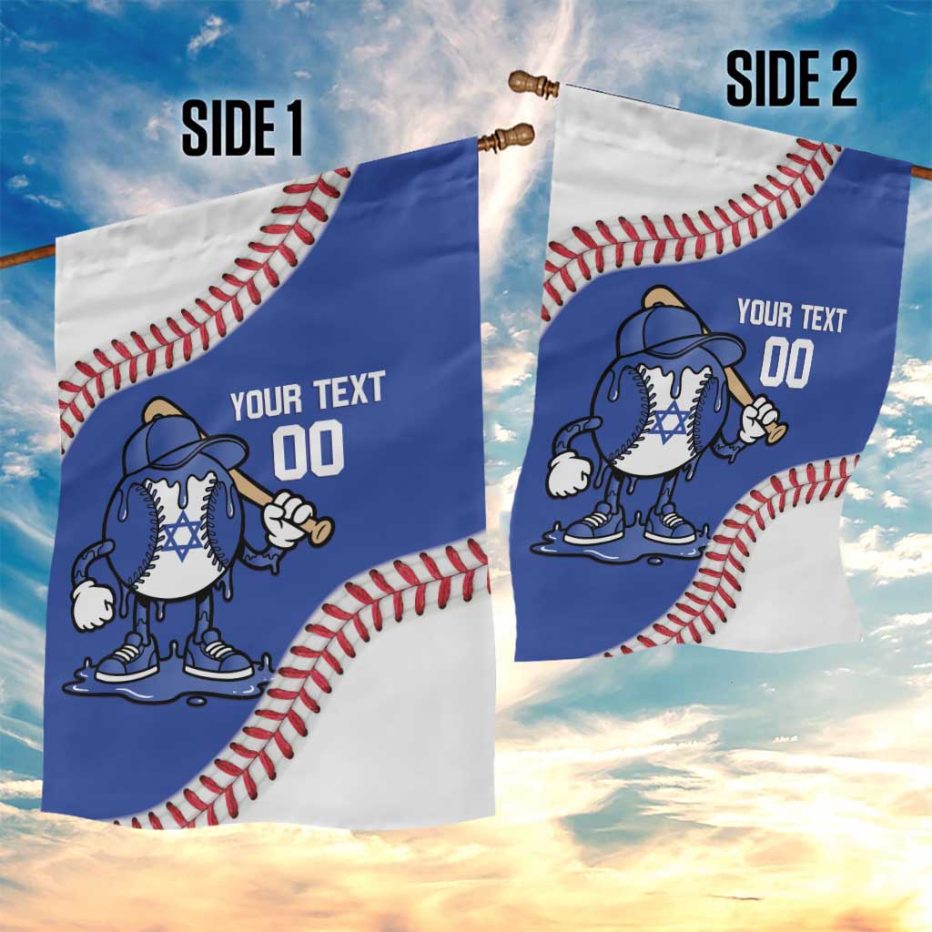 Israel 2026 Baseball Custom Garden Flag Go Champions Drip Style