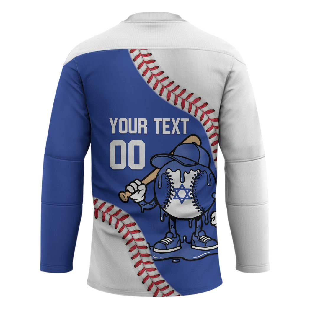 Israel 2026 Baseball Custom Hockey Jersey Go Champions Drip Style