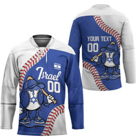 Israel 2026 Baseball Custom Hockey Jersey Go Champions Drip Style