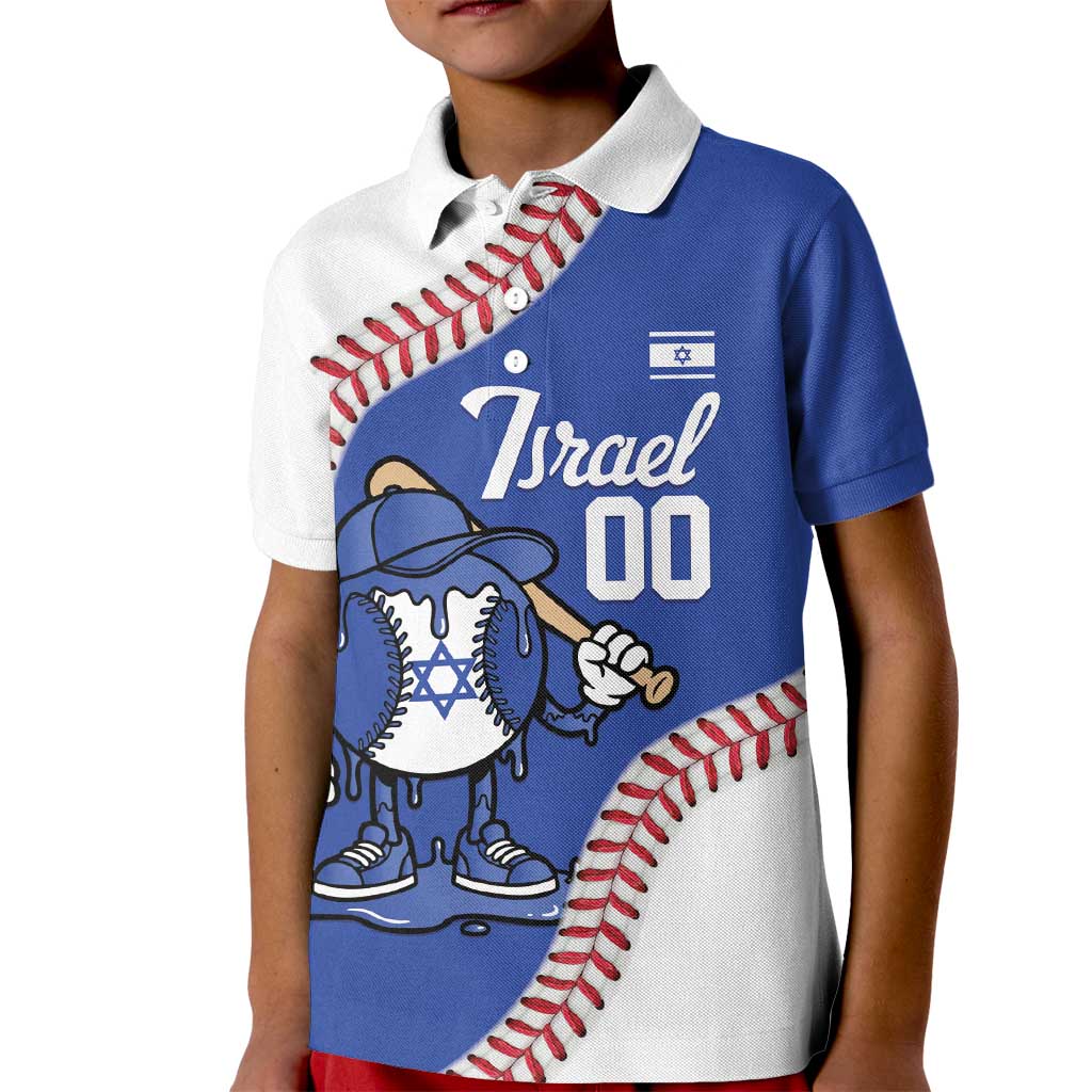 Israel 2026 Baseball Custom Kid Polo Shirt Go Champions Drip Style