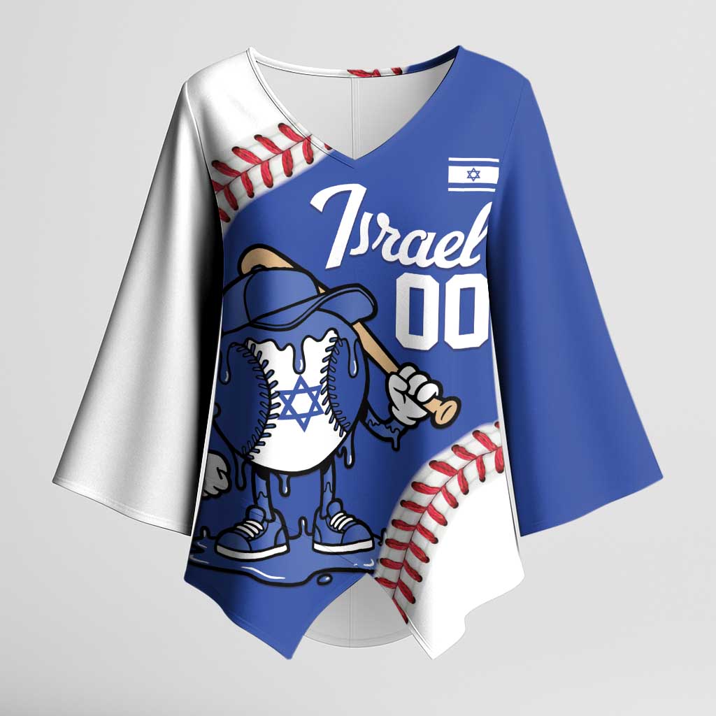 Israel 2026 Baseball Custom Kimono Sleeve Blouse Go Champions Drip Style