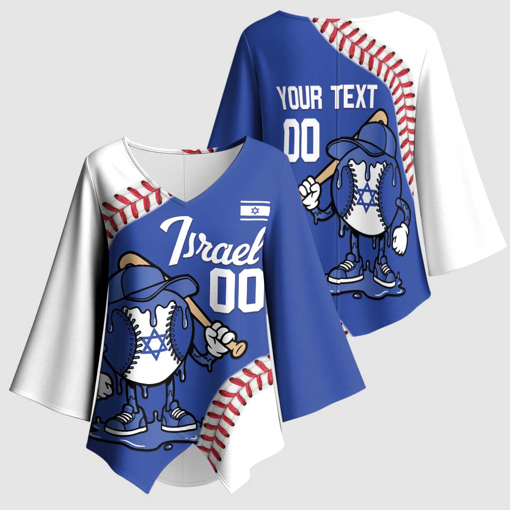 Israel 2026 Baseball Custom Kimono Sleeve Blouse Go Champions Drip Style