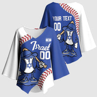 Israel 2026 Baseball Custom Kimono Sleeve Blouse Go Champions Drip Style