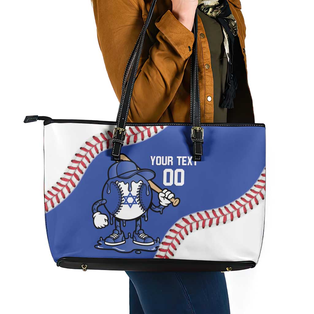 Israel 2026 Baseball Custom Leather Tote Bag Go Champions Drip Style
