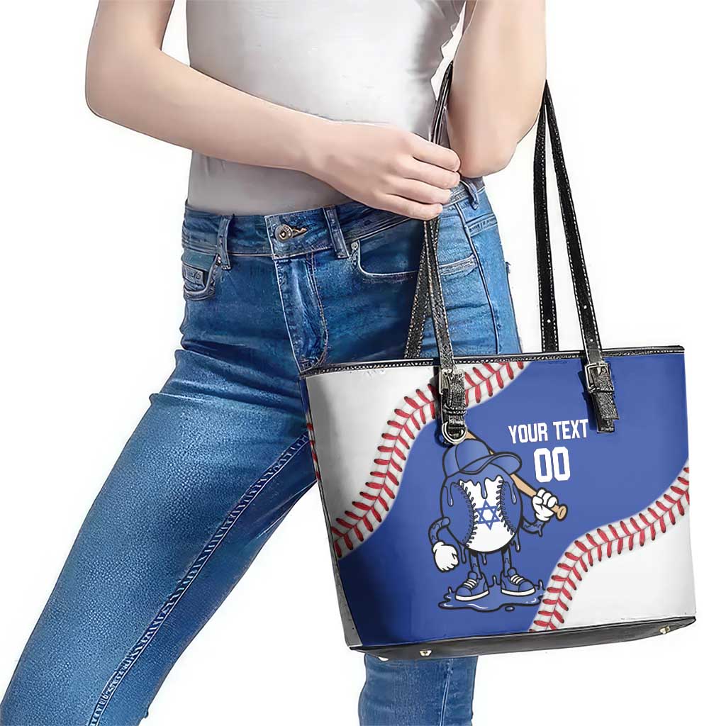 Israel 2026 Baseball Custom Leather Tote Bag Go Champions Drip Style