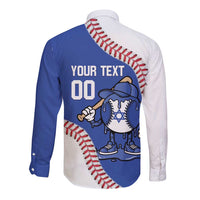 Israel 2026 Baseball Custom Long Sleeve Button Shirt Go Champions Drip Style