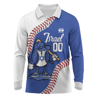 Israel 2026 Baseball Custom Long Sleeve Polo Shirt Go Champions Drip Style