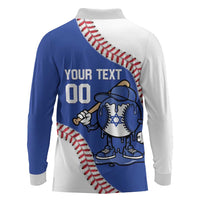 Israel 2026 Baseball Custom Long Sleeve Polo Shirt Go Champions Drip Style
