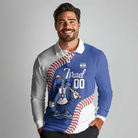 Israel 2026 Baseball Custom Long Sleeve Polo Shirt Go Champions Drip Style
