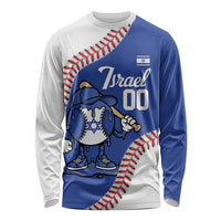 Israel 2026 Baseball Custom Long Sleeve Shirt Go Champions Drip Style