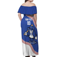Israel 2026 Baseball Custom Off Shoulder Maxi Dress Go Champions Drip Style