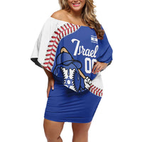 Israel 2026 Baseball Custom Off Shoulder Short Dress Go Champions Drip Style