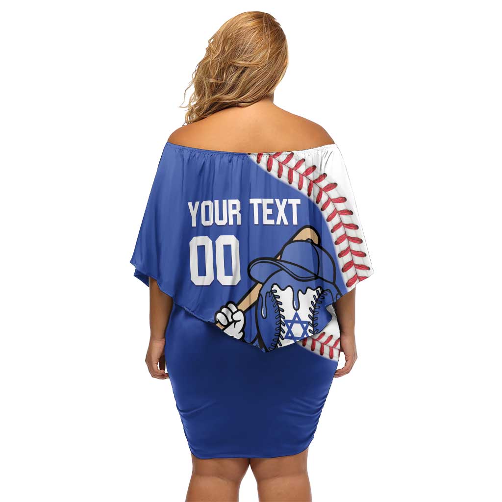 Israel 2026 Baseball Custom Off Shoulder Short Dress Go Champions Drip Style