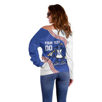 Israel 2026 Baseball Custom Off Shoulder Sweater Go Champions Drip Style