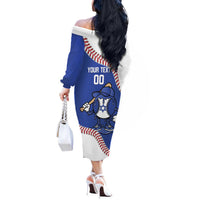 Israel 2026 Baseball Custom Off The Shoulder Long Sleeve Dress Go Champions Drip Style