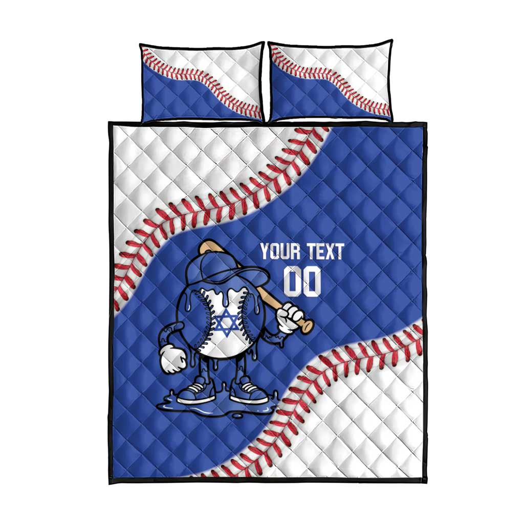 Israel 2026 Baseball Custom Quilt Bed Set Go Champions Drip Style