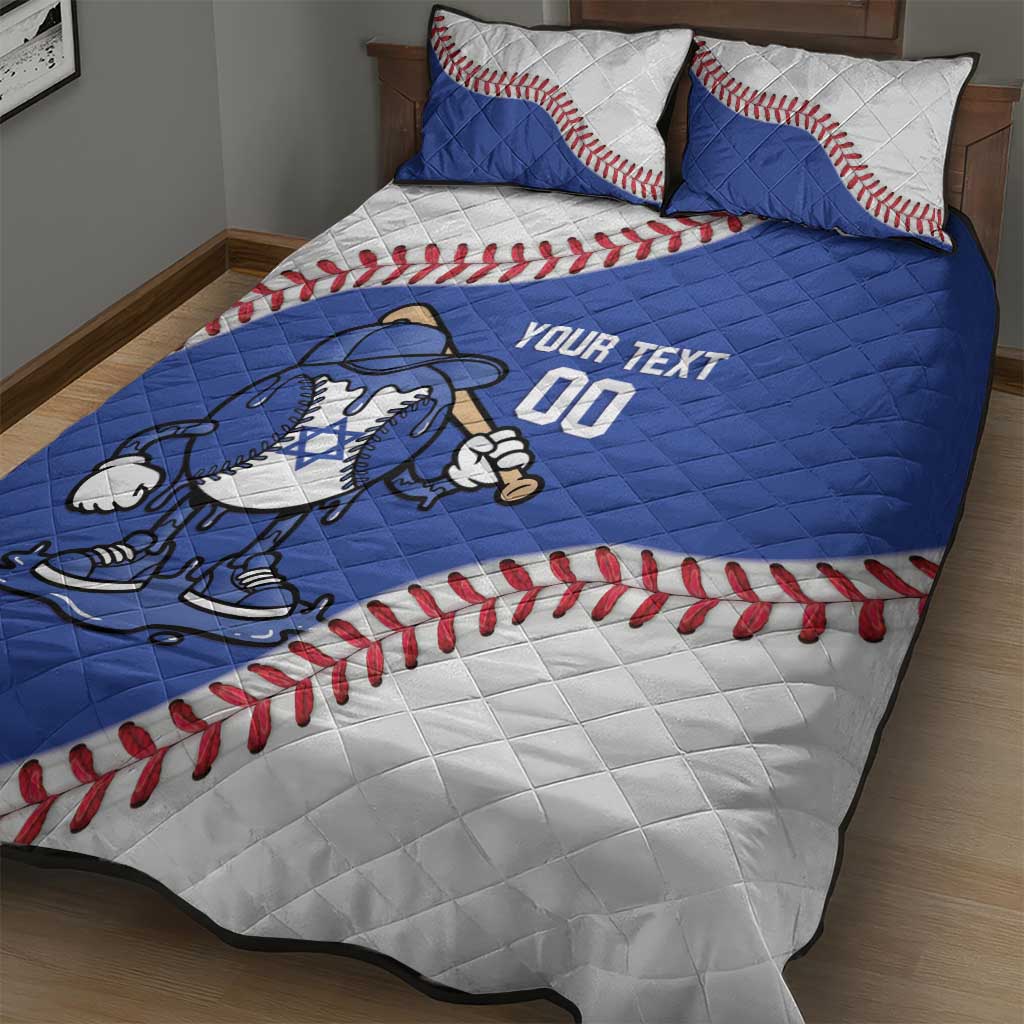 Israel 2026 Baseball Custom Quilt Bed Set Go Champions Drip Style