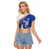 Israel 2026 Baseball Custom Raglan Cropped T Shirt Go Champions Drip Style