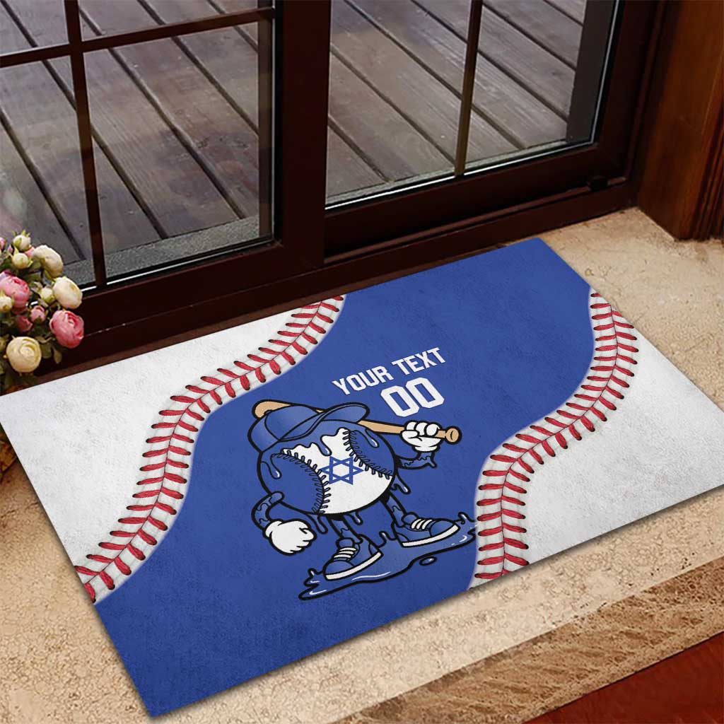 Israel 2026 Baseball Custom Rubber Doormat Go Champions Drip Style