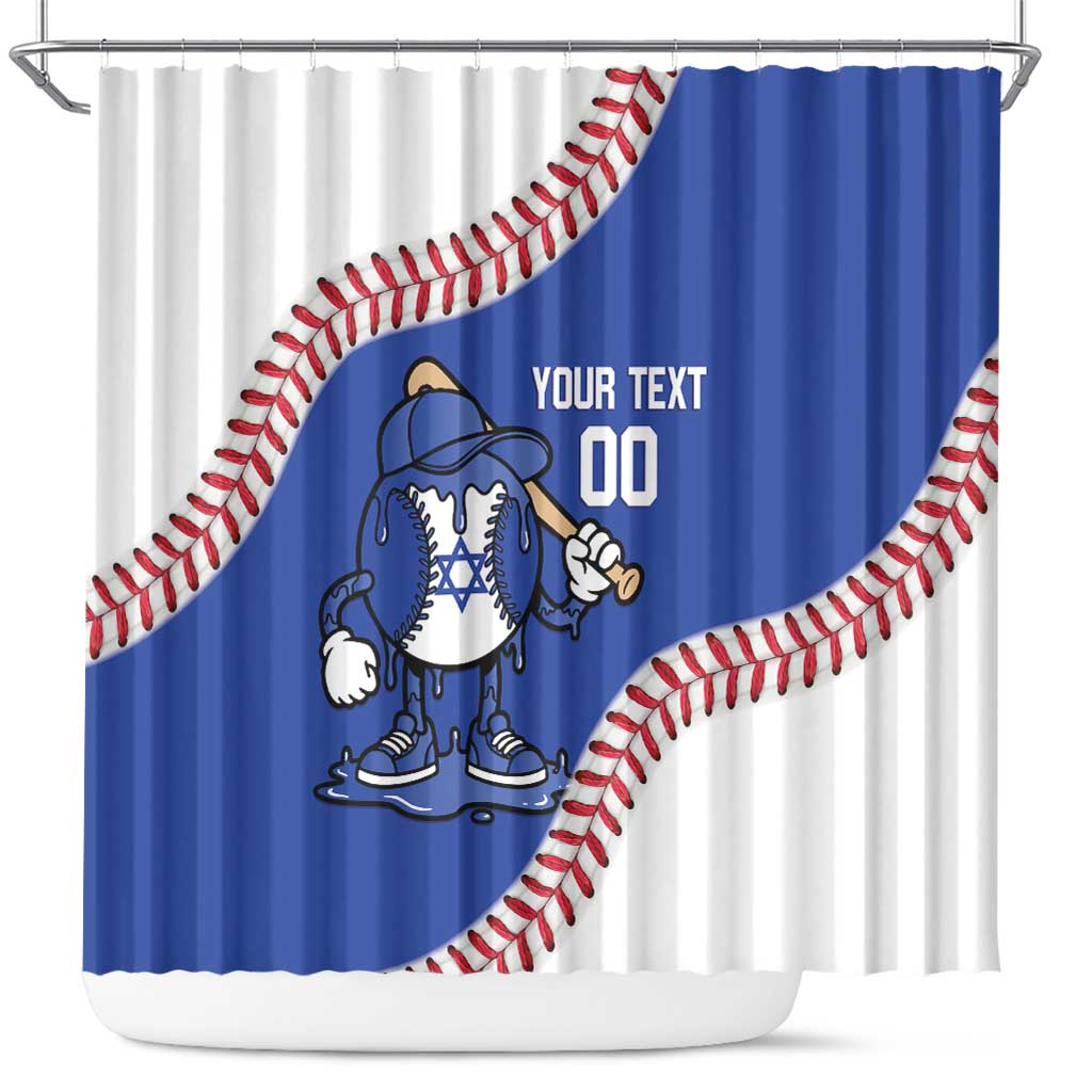 Israel 2026 Baseball Custom Shower Curtain Go Champions Drip Style