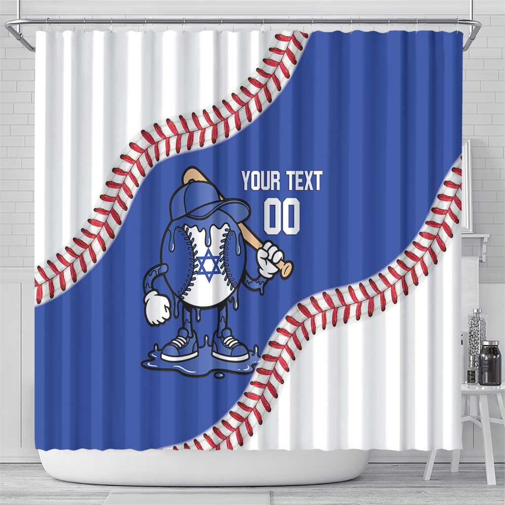 Israel 2026 Baseball Custom Shower Curtain Go Champions Drip Style