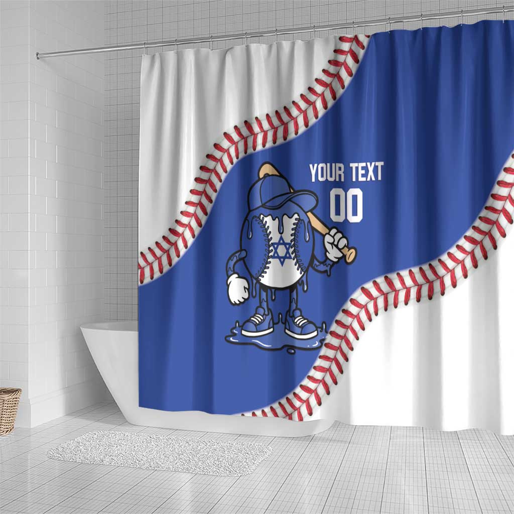 Israel 2026 Baseball Custom Shower Curtain Go Champions Drip Style