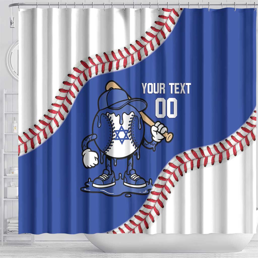 Israel 2026 Baseball Custom Shower Curtain Go Champions Drip Style