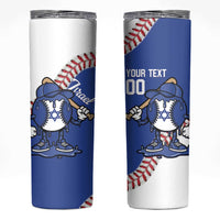 Israel 2026 Baseball Custom Skinny Tumbler Go Champions Drip Style
