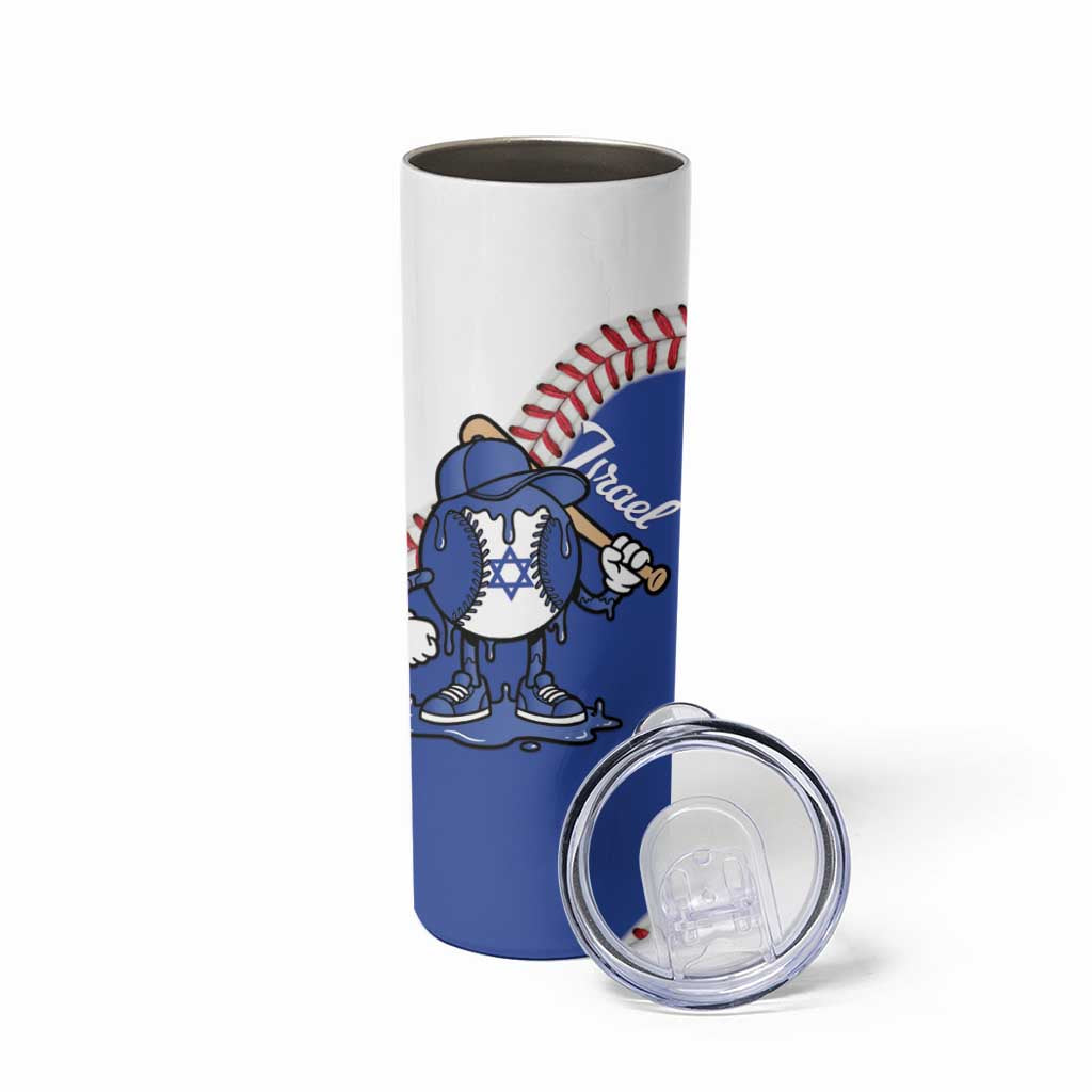 Israel 2026 Baseball Custom Skinny Tumbler Go Champions Drip Style